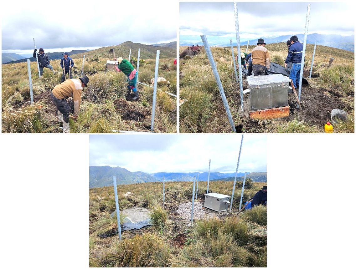 Instalación de una nueva estación sísmica para el monitoreo del volcán Sangay