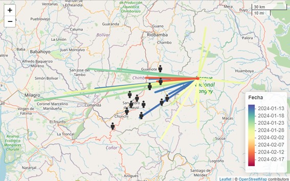 Recolección de ceniza y mantenimiento de la red de cenizómetros del volcán Sangay, en la provincia de Chimborazo