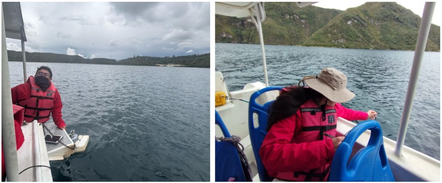 Campaña de medición de CO2 en la laguna de Cuicocha
