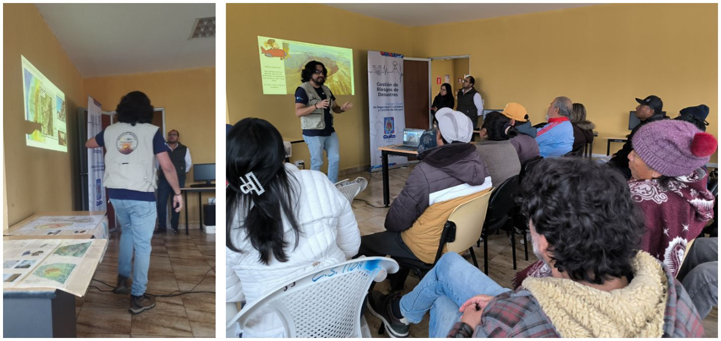 Capacitación a la Comunidad de Lloa sobre los Peligros asociados al Volcán Guagua Pichincha y su situación actual