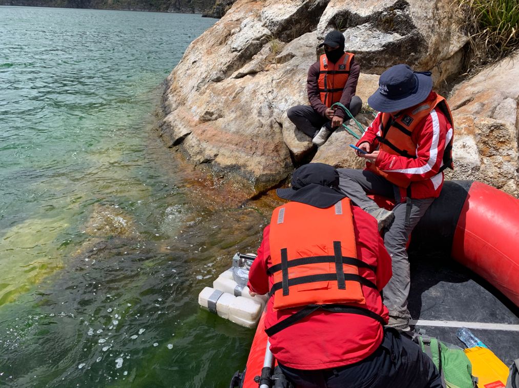 Mediciones de CO2 difuso en Quilotoa