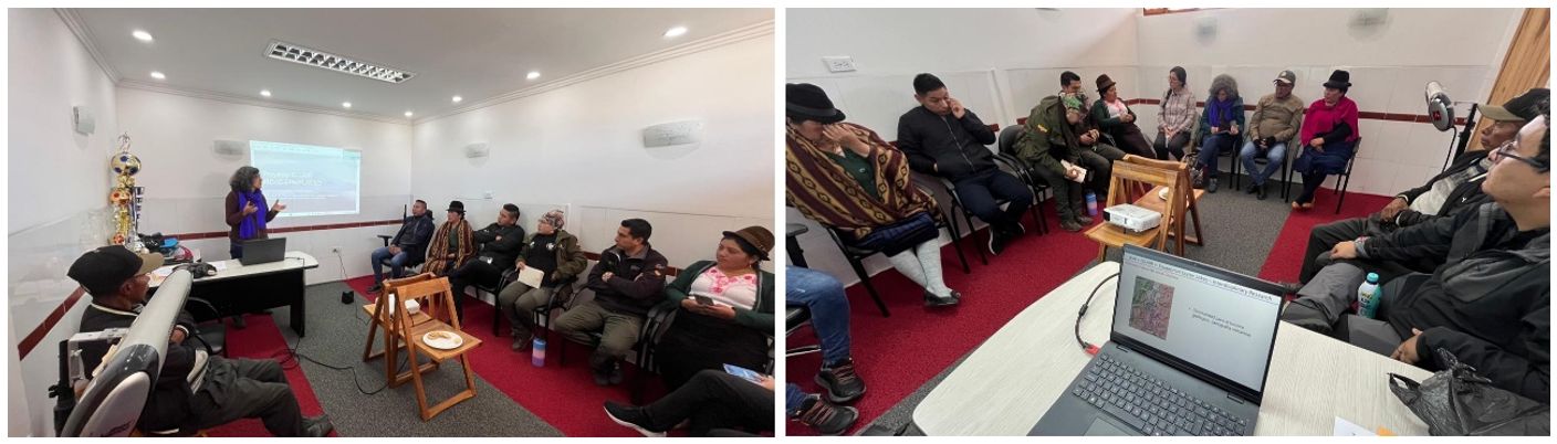 Reunión con los líderes comunitarios de Quilotoa