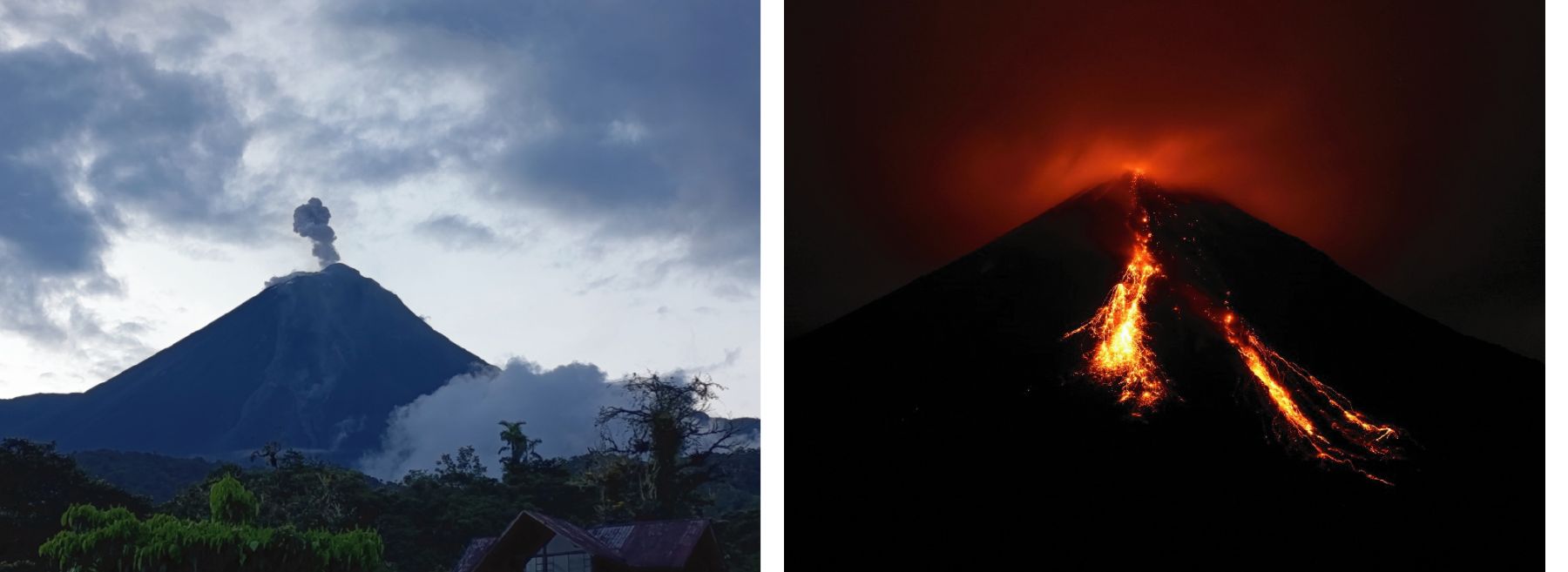 Trabajos de monitoreo en el volcán El Reventador, provincias de Napo y Sucumbíos