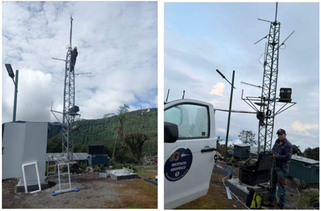 Plan de mejoramiento de infraestructura de repetidoras en el volcán El Reventador