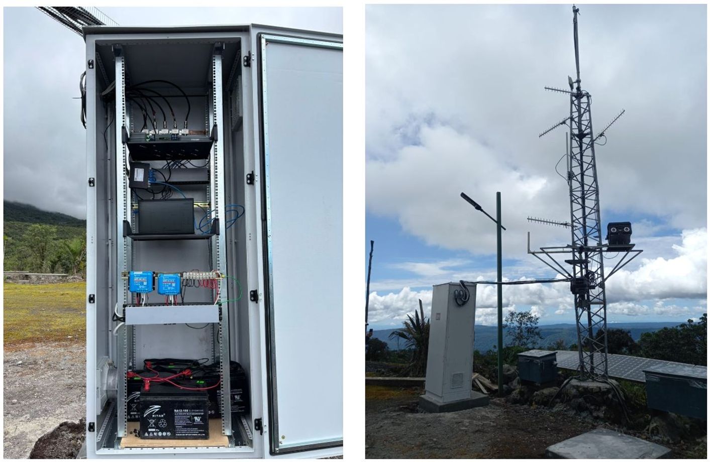 Plan de mejoramiento de infraestructura de repetidoras en el volcán El Reventador