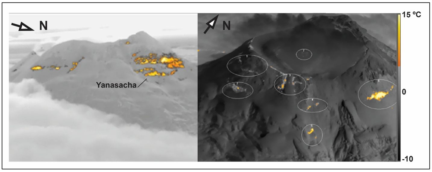 Sobrevuelo de monitoreo del volcán Cotopaxi