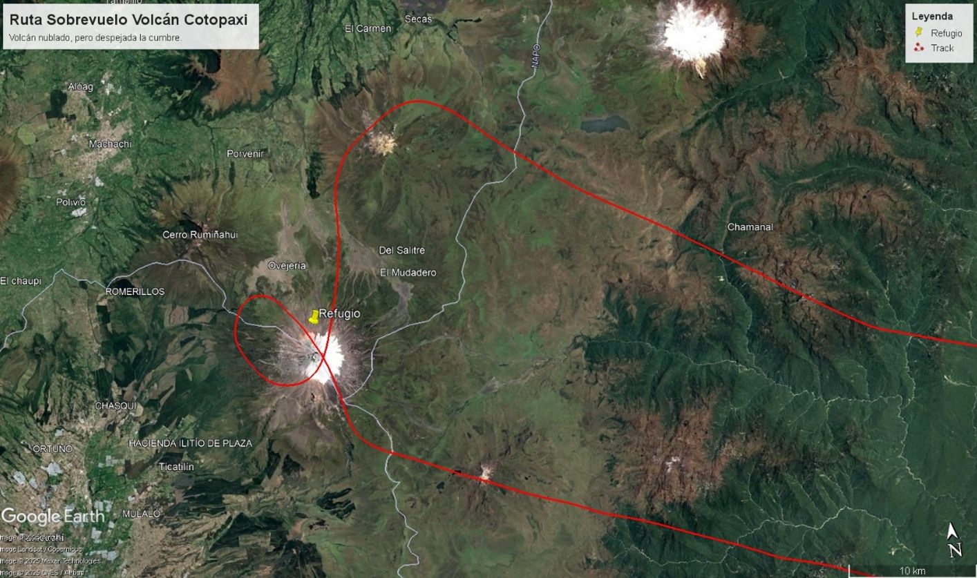 Sobrevuelo de vigilancia del volcán Cotopaxi efectuados el 21 de agosto de 2025