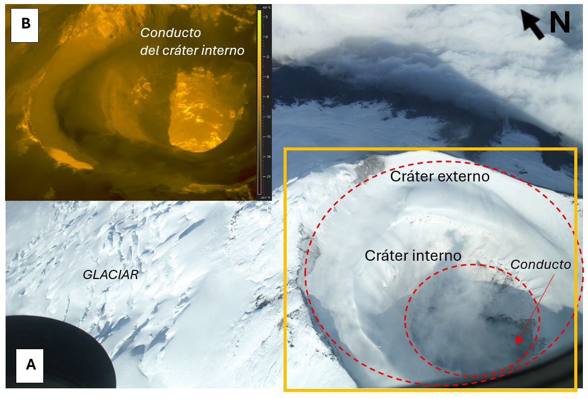 Sobrevuelo de vigilancia del volcán Cotopaxi efectuados el 21 de agosto de 2025