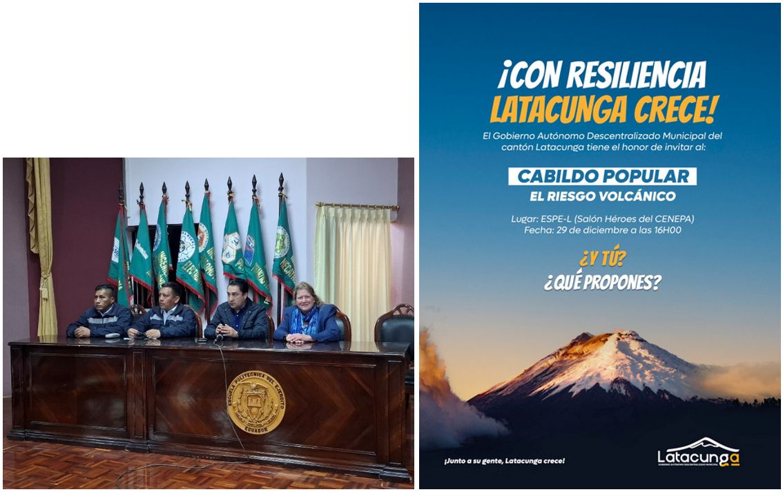 IG-EPN participa en el Cabildo Popular sobre Riesgo Volcánico del volcán Cotopaxi en Latacunga