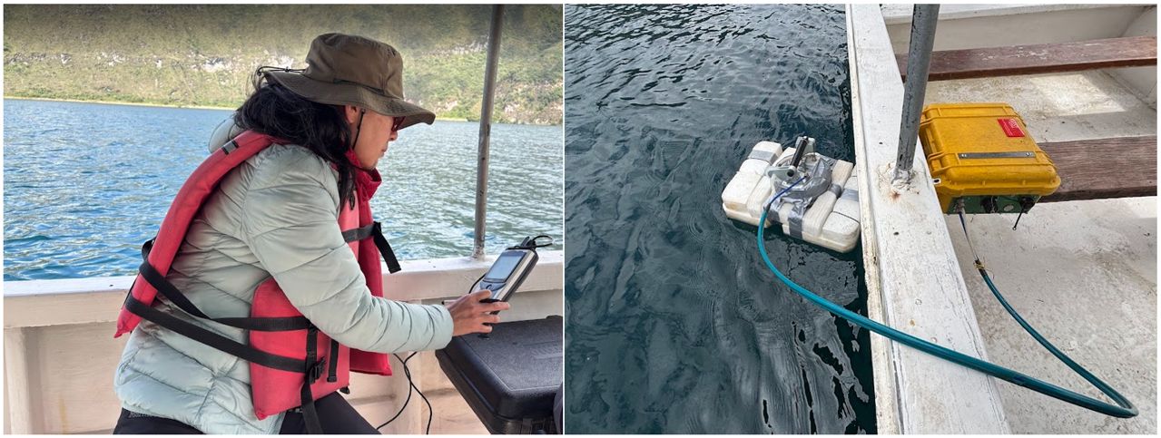 Campaña de medición de CO2 en la laguna de Cuicocha