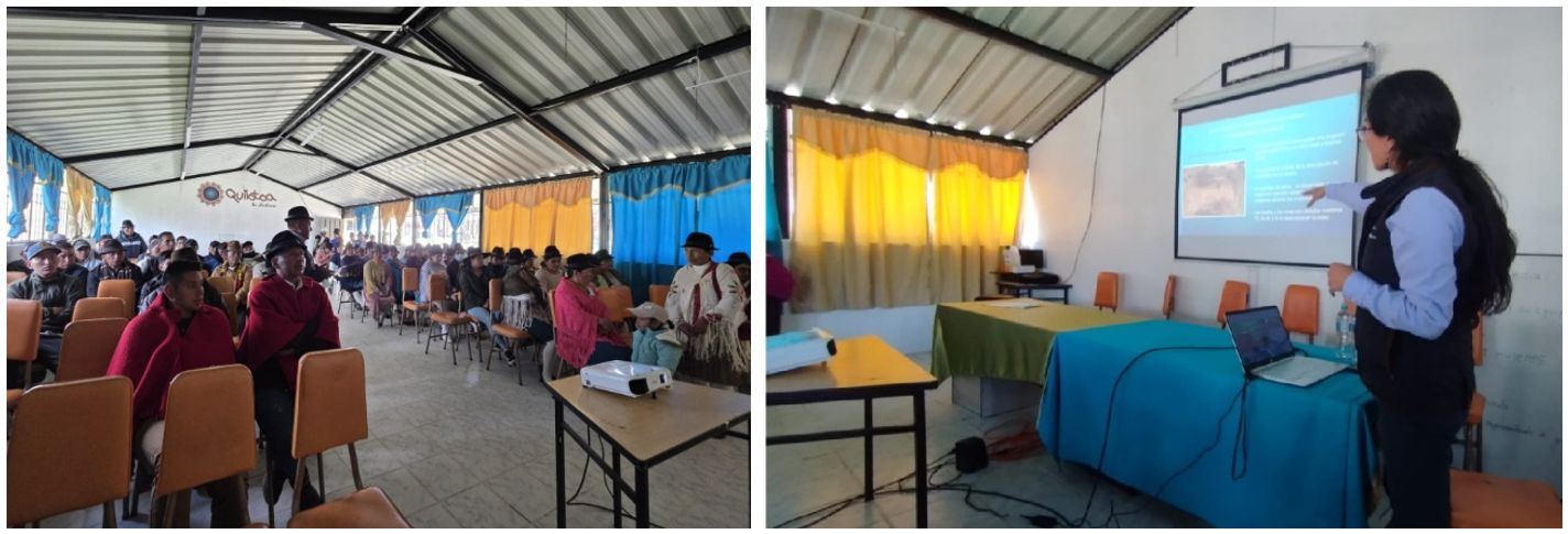 El IG-EPN presenta los avances científicos a la Comunidad de Quilotoa