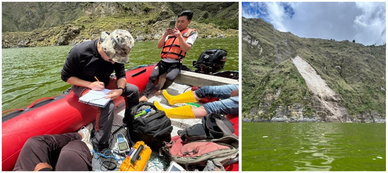 Tareas de vigilancia en el volcán Quilotoa