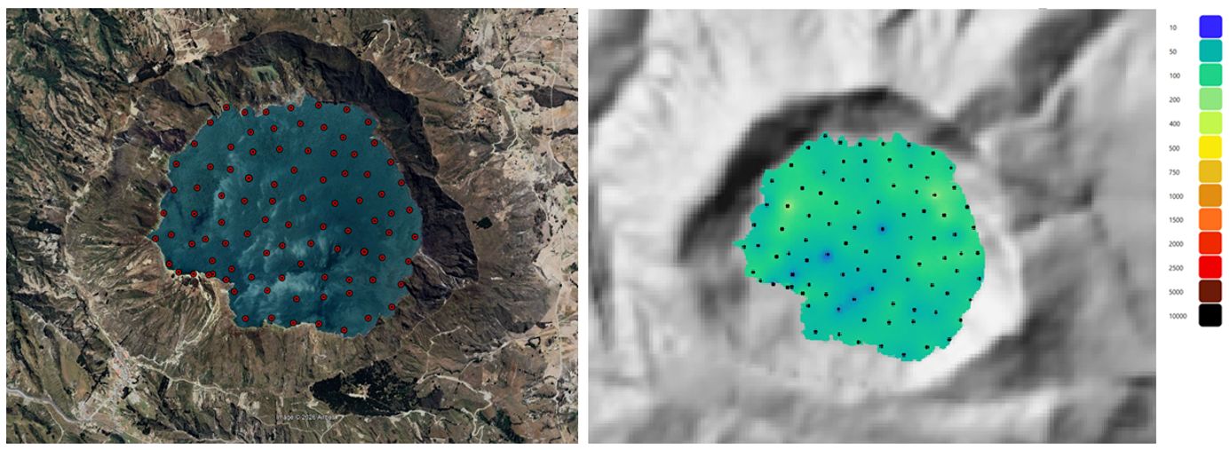 Tareas de vigilancia en el volcán Quilotoa