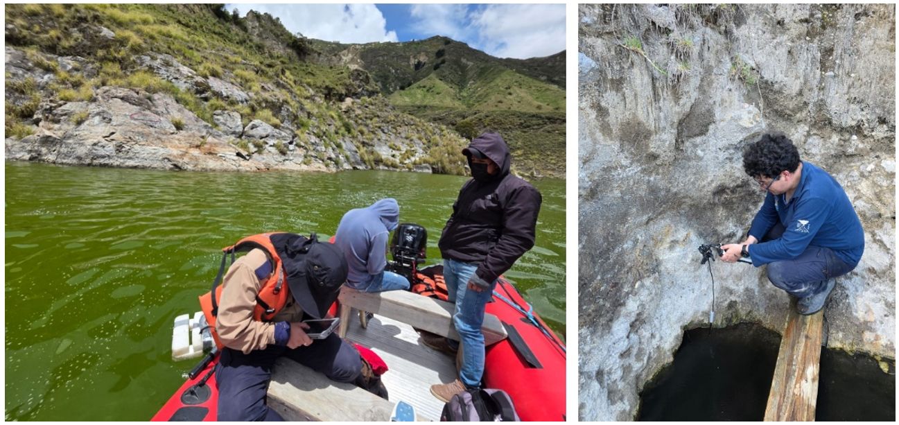 Tareas de vigilancia en el volcán Quilotoa