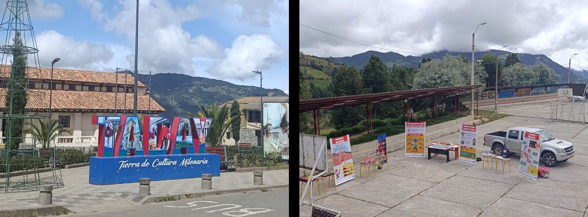 Capacitación sobre peligros sísmicos y volcánicos en la unidad educativa Andrés Guritave, San Andrés de Taday