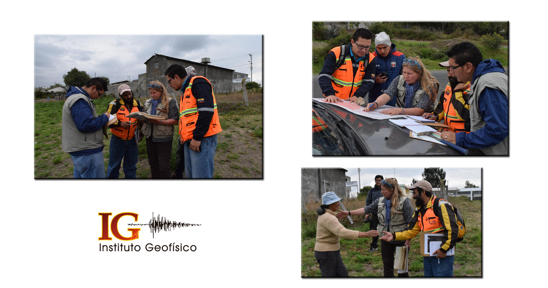 Participación del personal del IGEPN en la salida de campo en Latacunga y Salcedo