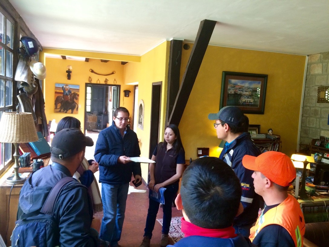 Visita de campo a las instalaciones turísticas y hoteleras de la zona sur del volcán Cotopaxi