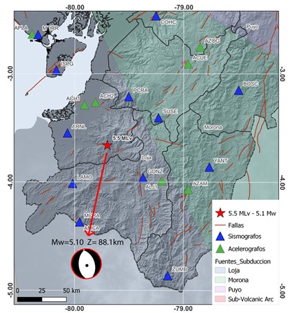 Reporte técnico interinstitucional IG-EPN y UTPL del sismo de la provincia de El Oro – Magnitud 5.5 MLv