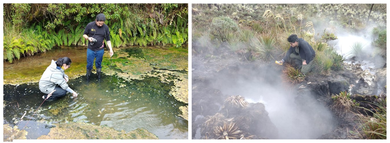 Monitoreo de fuentes termales en el complejo volcánico Chiles - Cerro Negro