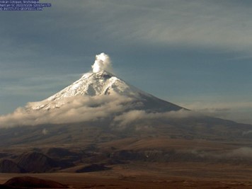 Actualización del estado del Volcán Cotopaxi en las últimas 72 horas. Fecha: 26 de octubre