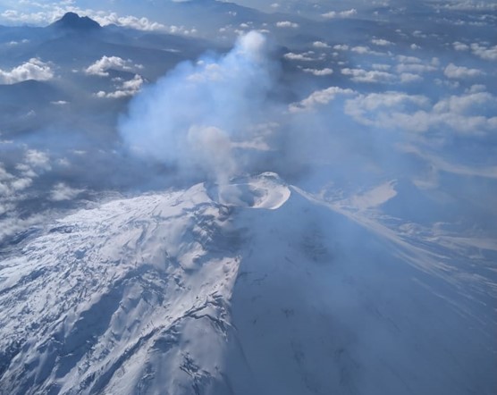 Sobrevuelo de monitoreo efectuado el 28 de noviembre de 2022 al volcán Cotopaxi