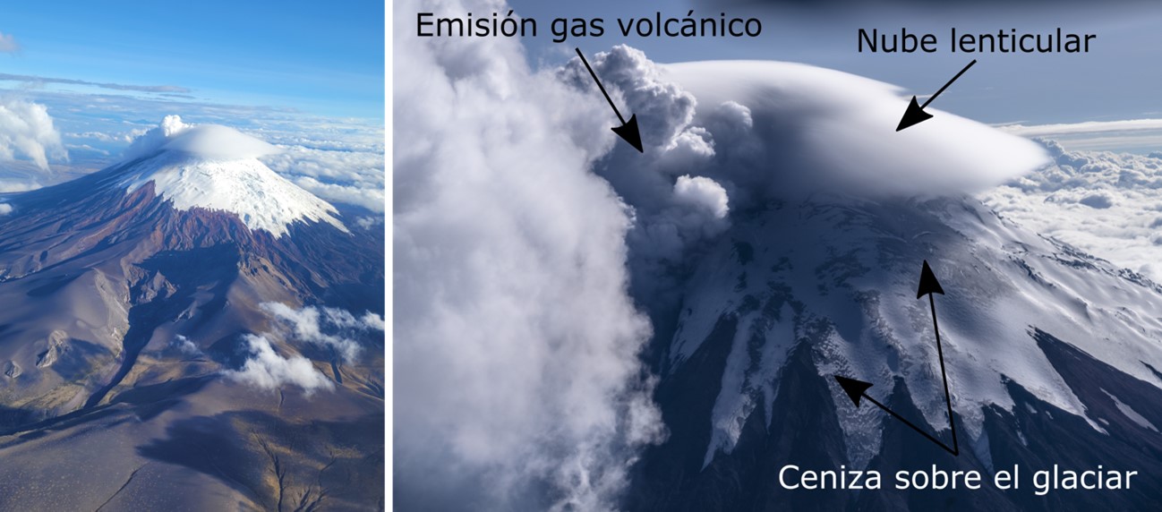 Sobrevuelo de monitoreo efectuado el 09 de diciembre de 2022 al volcán Cotopaxi