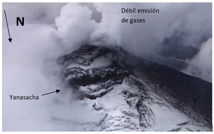Resumen de las observaciones efectuadas durante el sobrevuelo a los volcanes Cotopaxi y Tungurahua el día 18 de noviembre de 2015