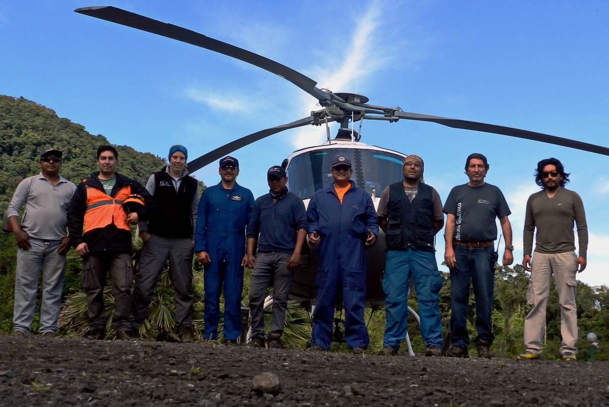 Misión realizada en el volcán El Reventador del 07 al 11 de noviembre de 2016