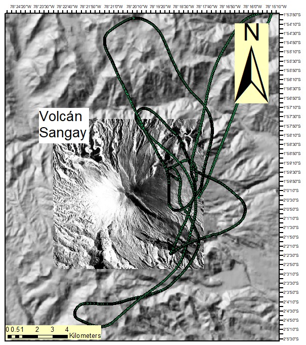 Informe del sobrevuelo al Volcán Sangay el 24 de junio de 2020