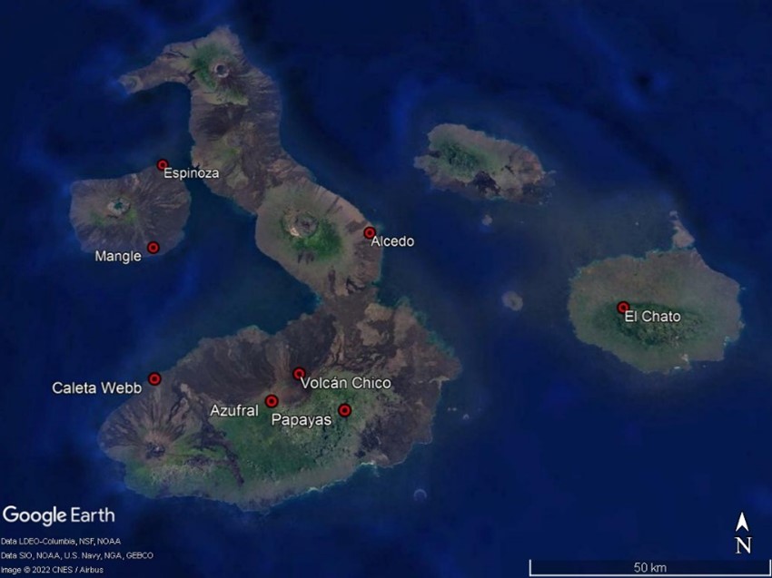 Mantenimiento de estaciones sísmicas e instalación de estaciones cGPS y DOAS en las Islas Galápagos.