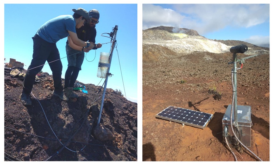 Mantenimiento de estaciones sísmicas e instalación de estaciones cGPS y DOAS en las Islas Galápagos.