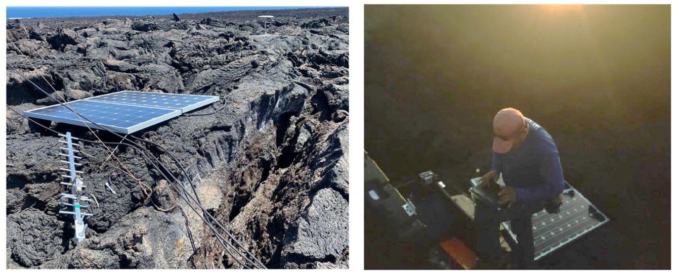 Mantenimiento de estaciones sísmicas e instalación de estaciones cGPS y DOAS en las Islas Galápagos.