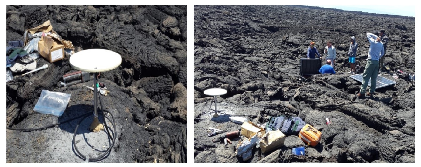 Mantenimiento de estaciones sísmicas e instalación de estaciones cGPS y DOAS en las Islas Galápagos.