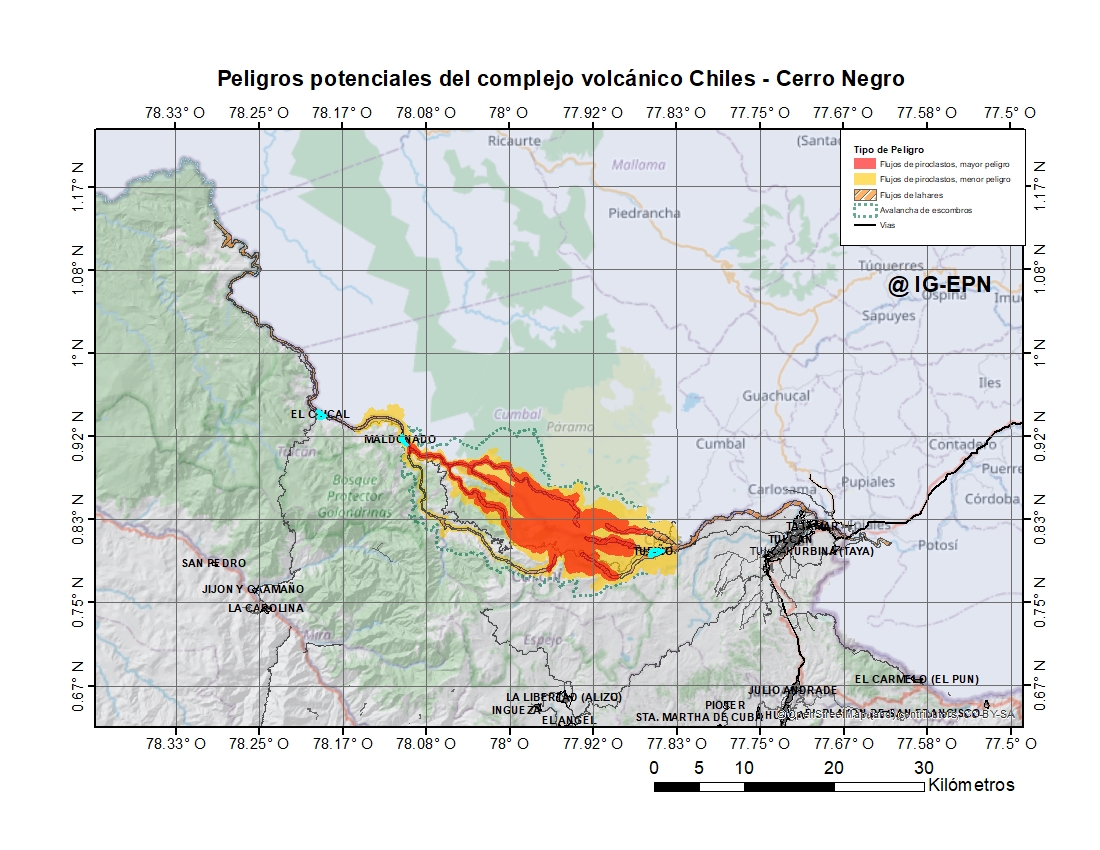 Peligros Potenciales del Complejo Volcánico Chiles - Cerro Negro