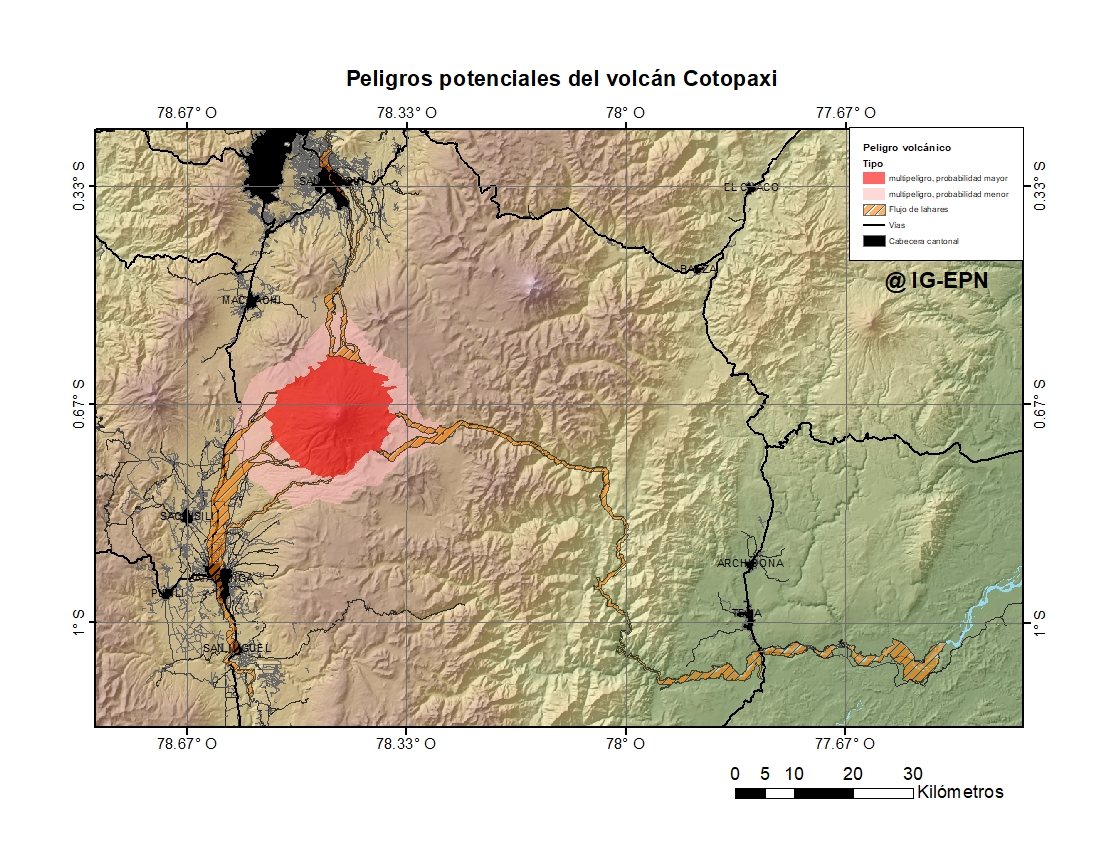 Peligros Potenciales del Volcán Cotopaxi