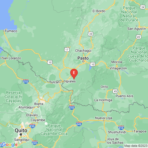 Epicenter map