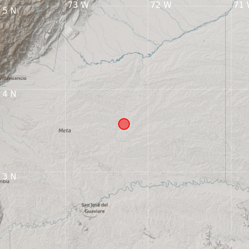Epicenter map