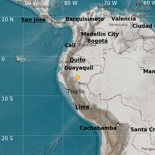 Epicenter map
