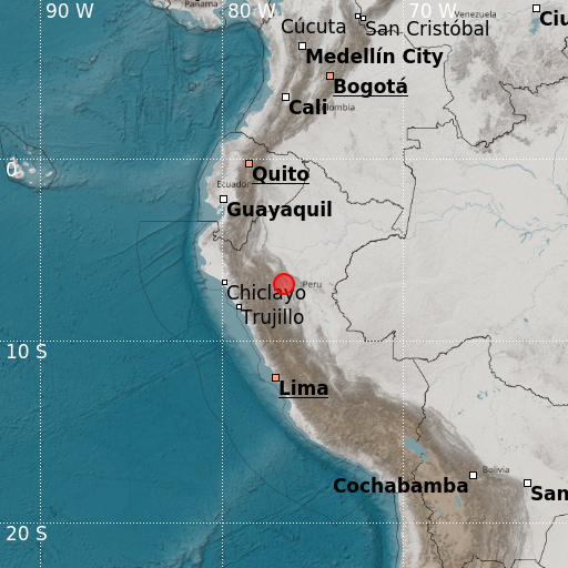 Epicenter map