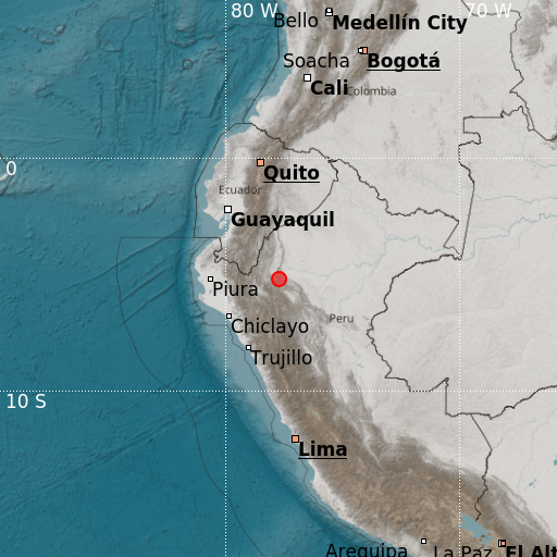 Epicenter map