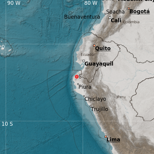 Epicenter map