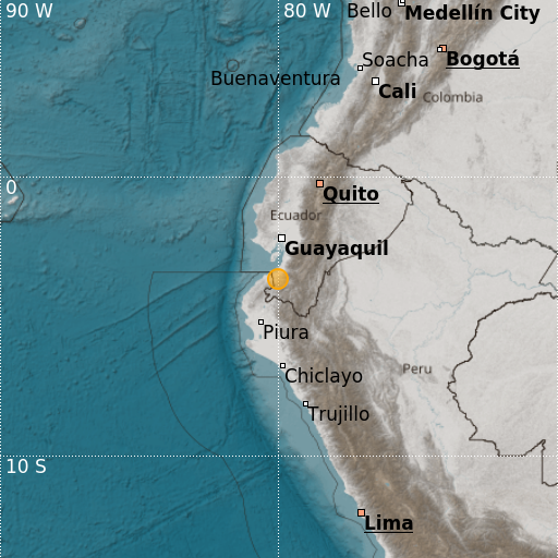 Epicenter map