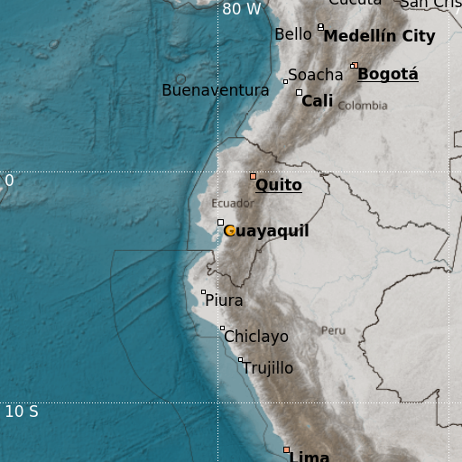 Epicenter map