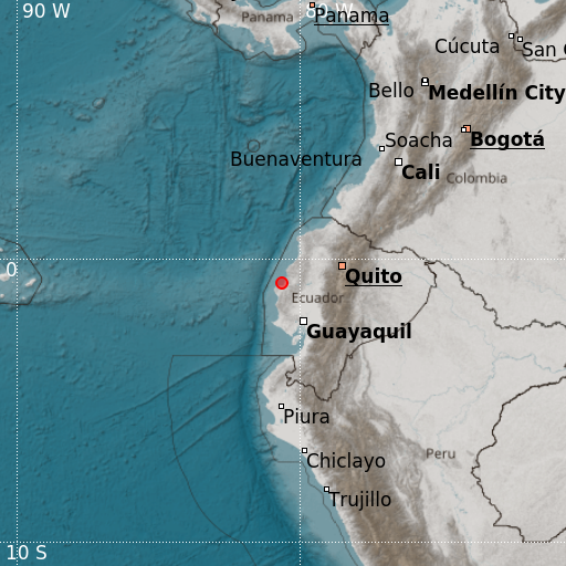 Epicenter map