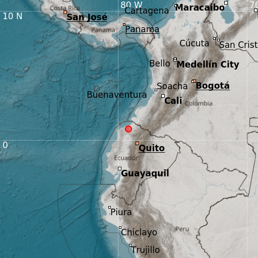 Epicenter map