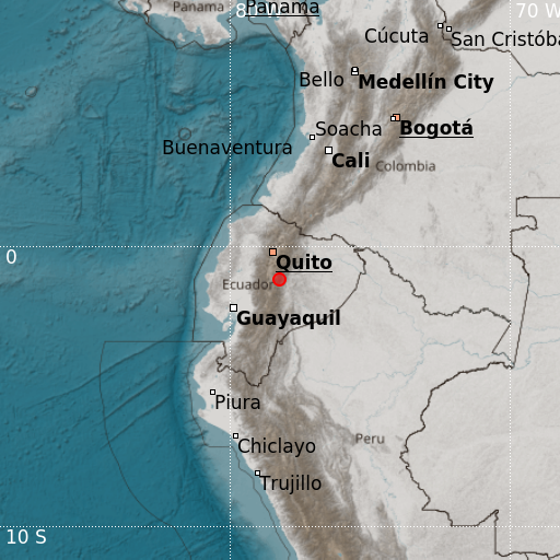 Epicenter map