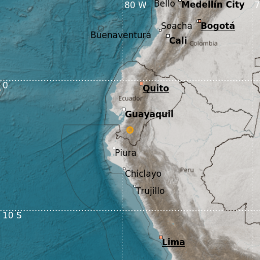 Epicenter map