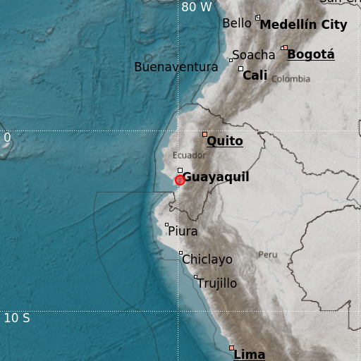 Epicenter map