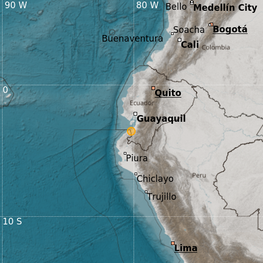 Epicenter map