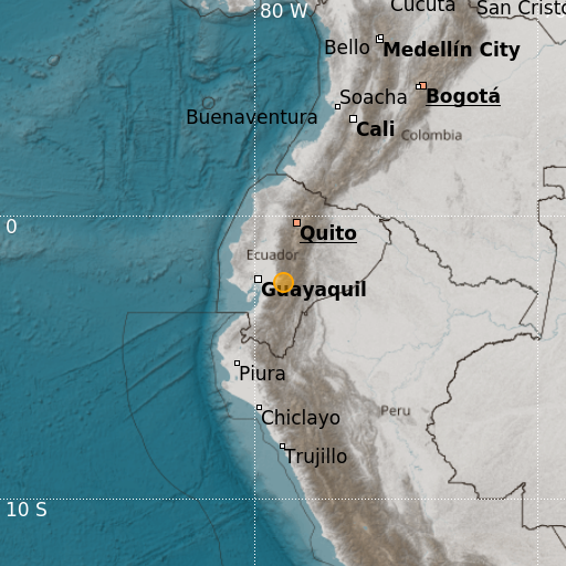 Epicenter map